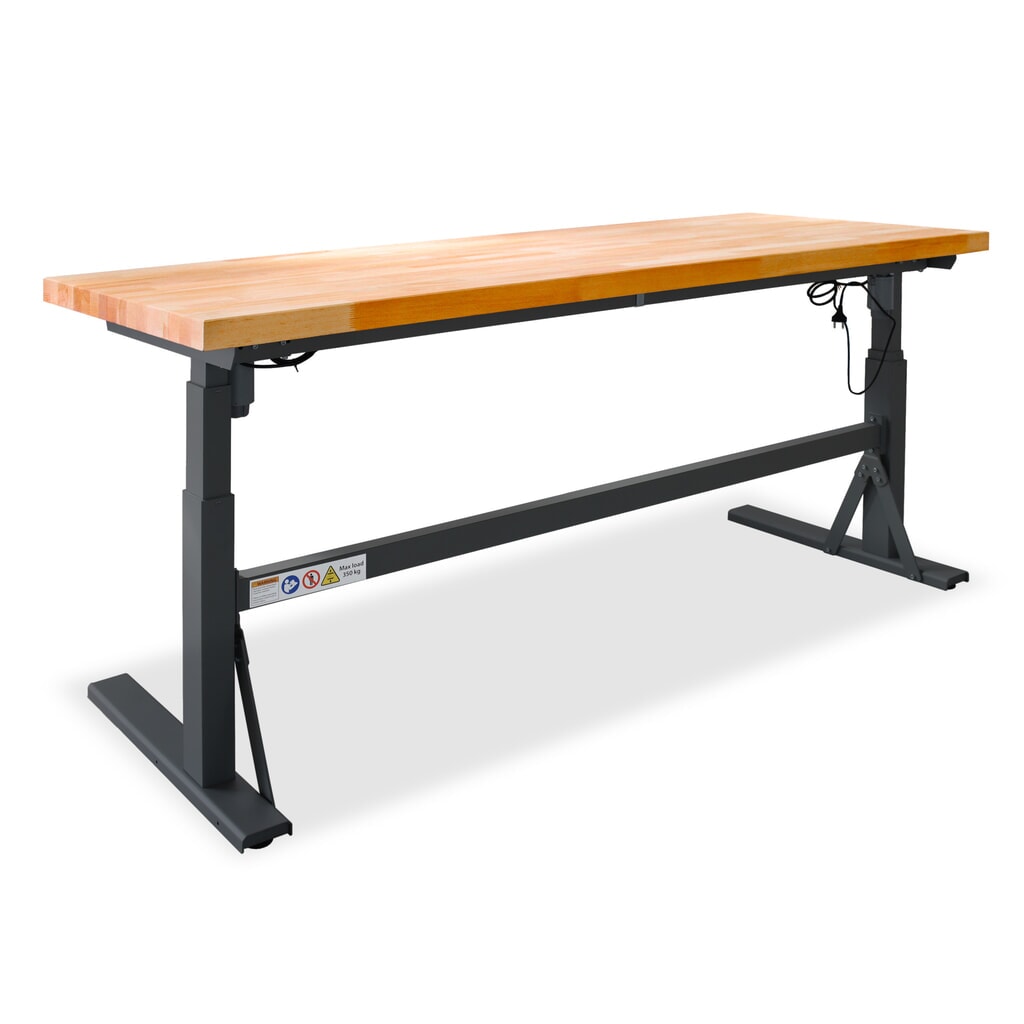 Elektrisch in hoogte verstelbare werkbank Steinbock® e-Adjust, hxbxd 700-1.170 x 2.000 x 750 mm, draagvermogen 350 kg Productafbeelding nr. 7: Elektrisch in hoogte verstelbare werkbank Steinbock® e-Adjust, hxbxd 700-1.170 x 2.000 x 750 mm, draagvermogen 350 kg