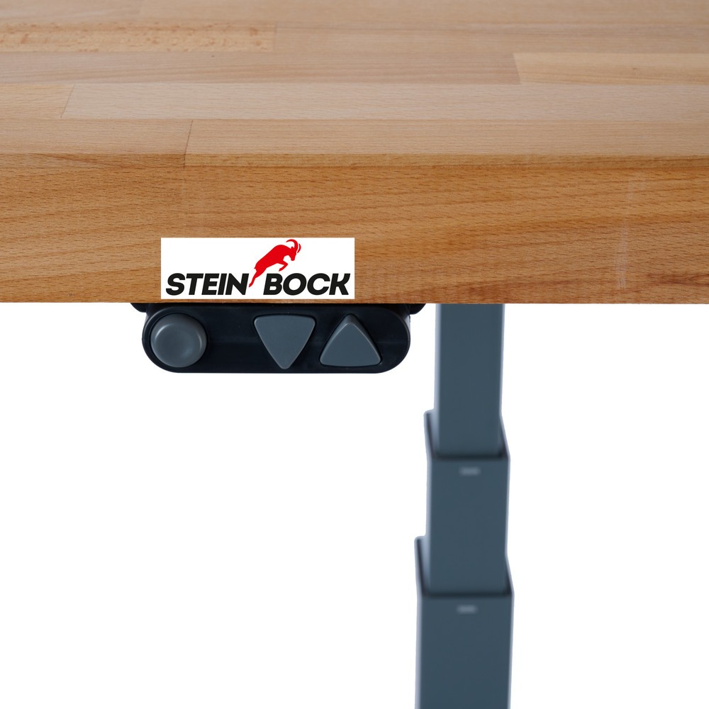 Productafbeelding nr. 3: Elektrisch in hoogte verstelbare werkbank Steinbock® e-Adjust, met geperforeerde wand, hxbxd 700-1.170 x 2.000 x 750 mm, draagvermogen 350 kg