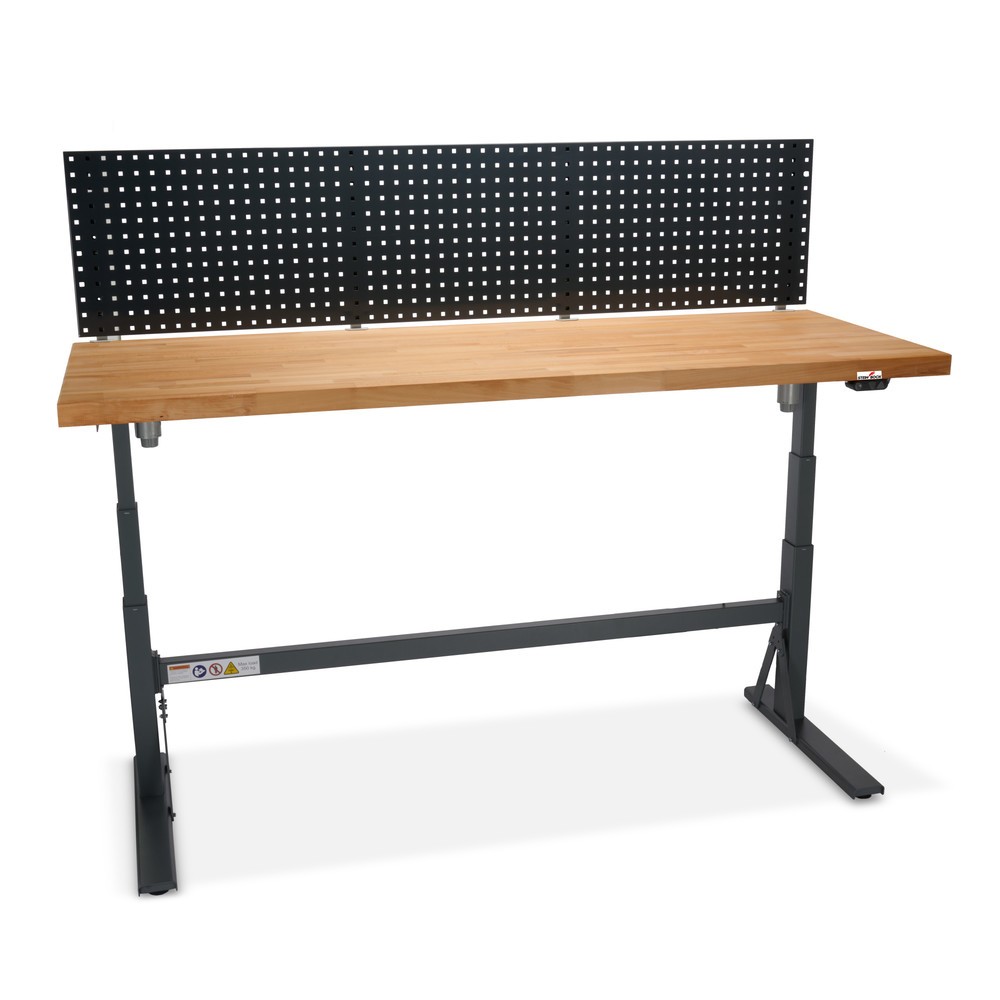 Productafbeelding nr. 9: Elektrisch in hoogte verstelbare werkbank Steinbock® e-Adjust, met geperforeerde wand, hxbxd 700-1.170 x 2.000 x 750 mm, draagvermogen 350 kg
