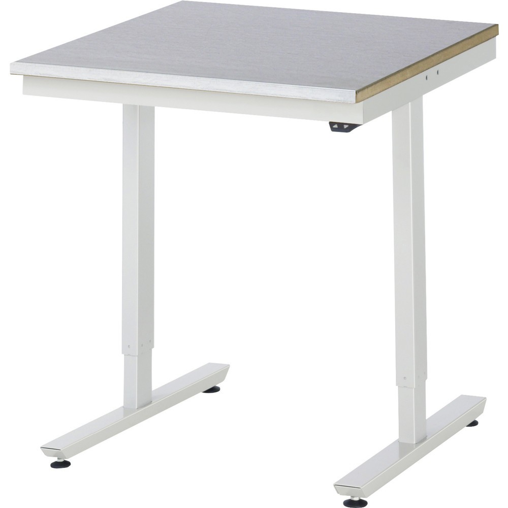 Product afbeelding: Elektrisch in hoogte verstelbare werktafel RAU serie adlatus 300, hxbxd 720-1.120 x 750 x 800 mm, werkblad van roestvrijstalen plaat