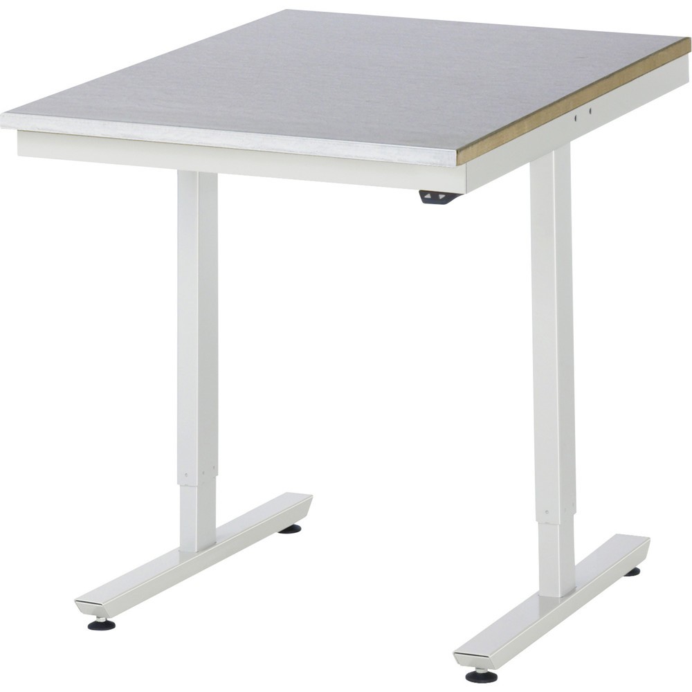 Product afbeelding: Elektrisch in hoogte verstelbare werktafel RAU serie adlatus 300, hxbxd 720-1.120 x 750 x 1.000 mm, werkblad van roestvrijstalen plaat