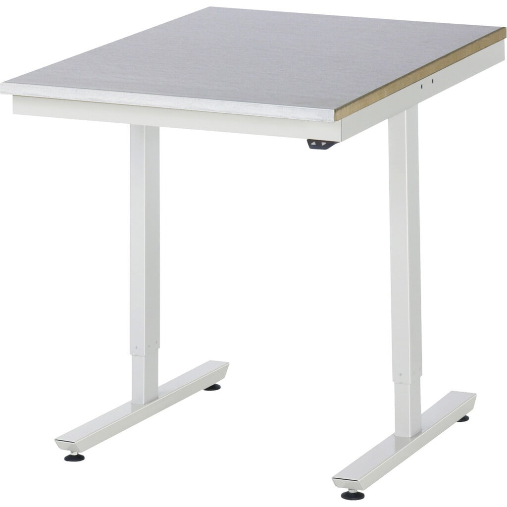 Product afbeelding: Elektrisch in hoogte verstelbare werktafel RAU serie adlatus 300, hxbxd 720-1.120 x 750 x 1.000 mm, werkblad met laag plaatstaal