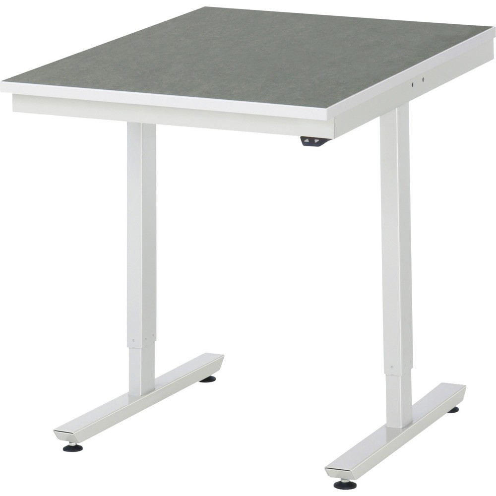 Product afbeelding: Elektrisch in hoogte verstelbare werktafel RAU serie adlatus 300, hxbxd 720-1.120 x 750 x 1.000 mm, werkblad met Universal- / linoleumlaag