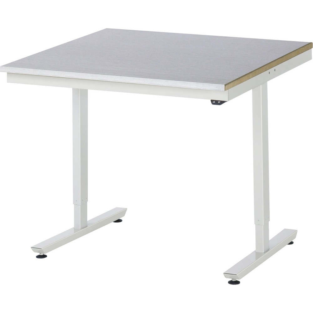 Product afbeelding: Elektrisch in hoogte verstelbare werktafel RAU serie adlatus 300, hxbxd 720-1.120 x 1.000 x 1.000 mm, werkblad van roestvrijstalen plaat