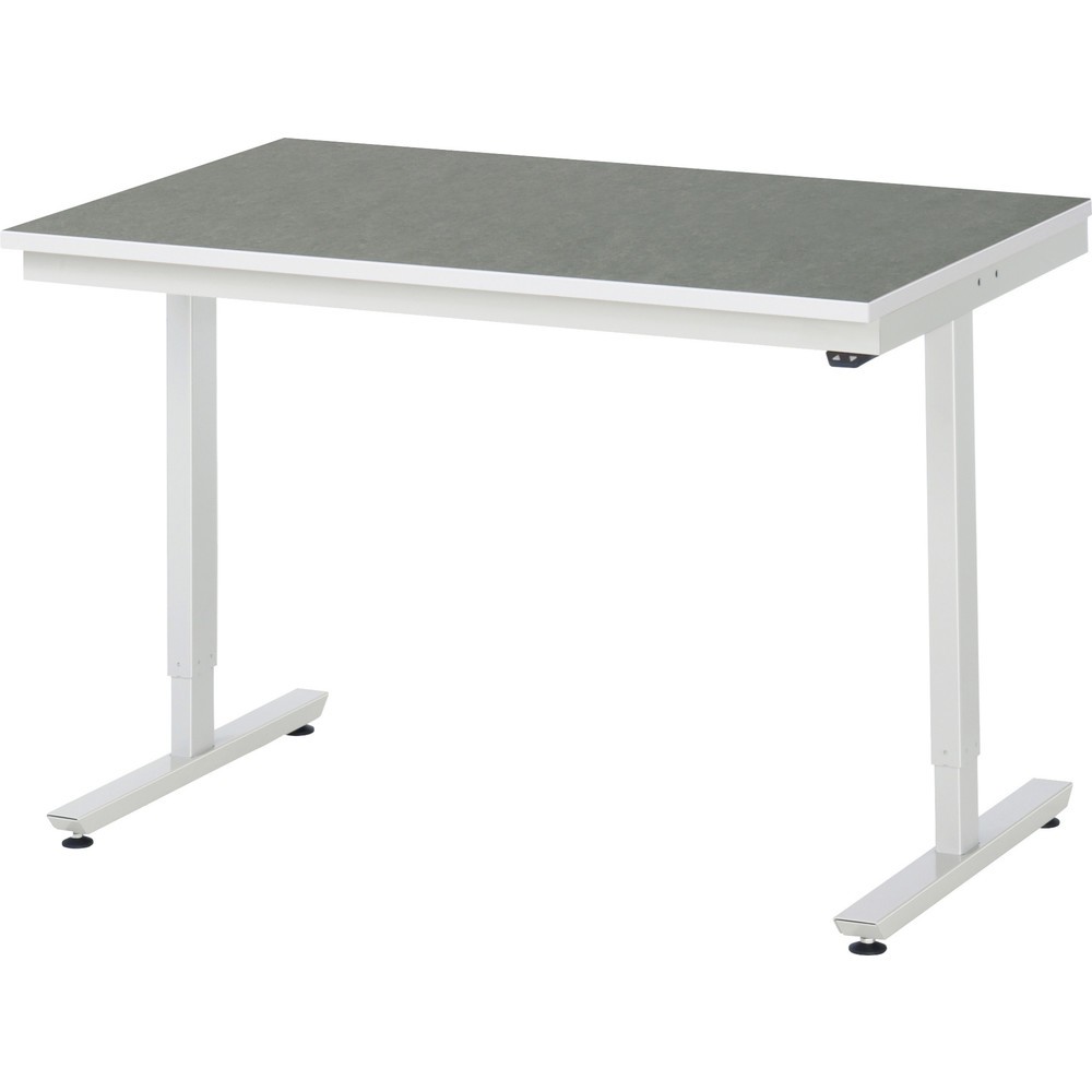Product afbeelding: Elektrisch in hoogte verstelbare werktafel RAU serie adlatus 300, hxbxd 720-1.120 x 1.250 x 800 mm, werkblad met Universal- / linoleumlaag