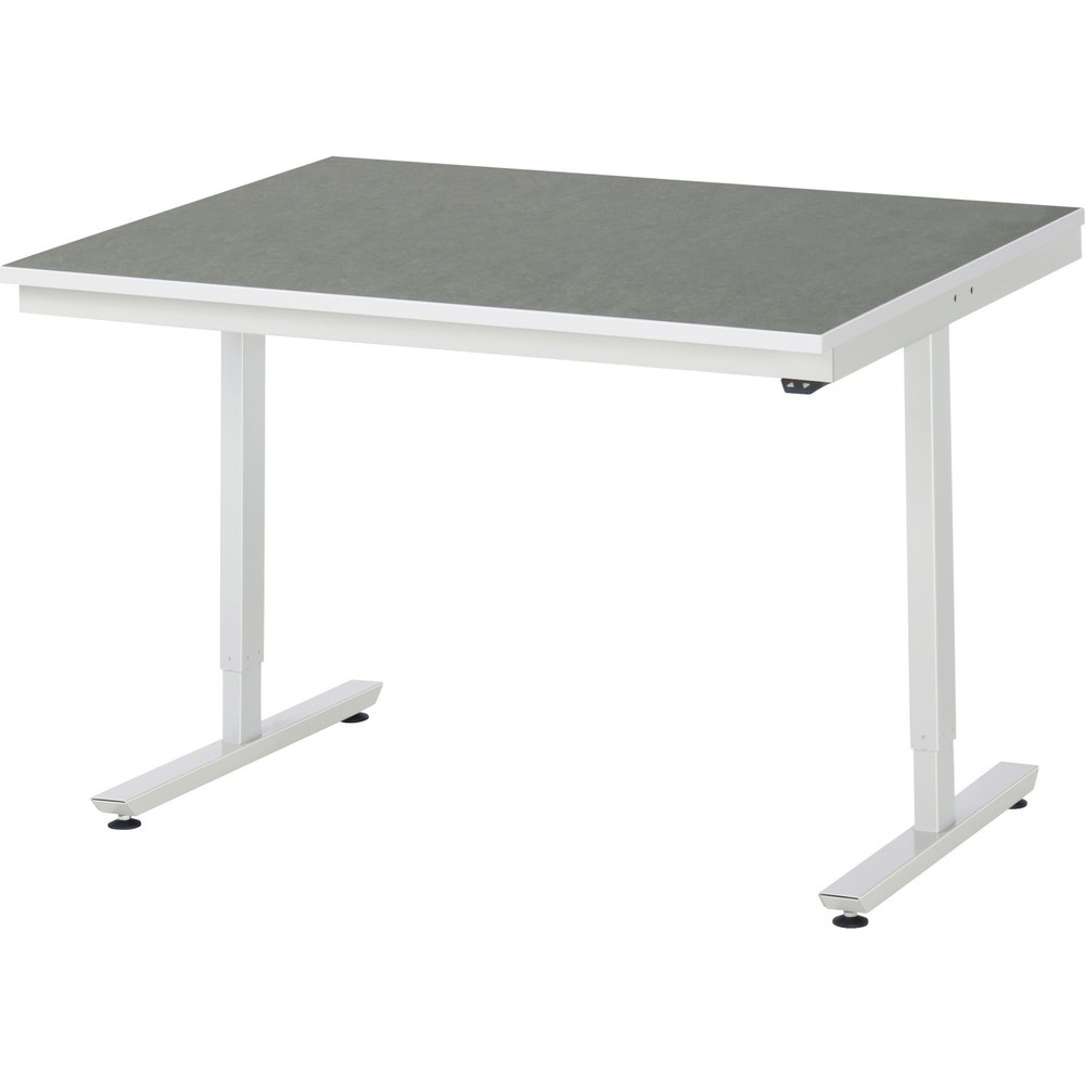 Product afbeelding: Elektrisch in hoogte verstelbare werktafel RAU serie adlatus 300, hxbxd 720-1.120 x 1.250 x 1.000 mm, werkblad met Universal- / linoleumlaag
