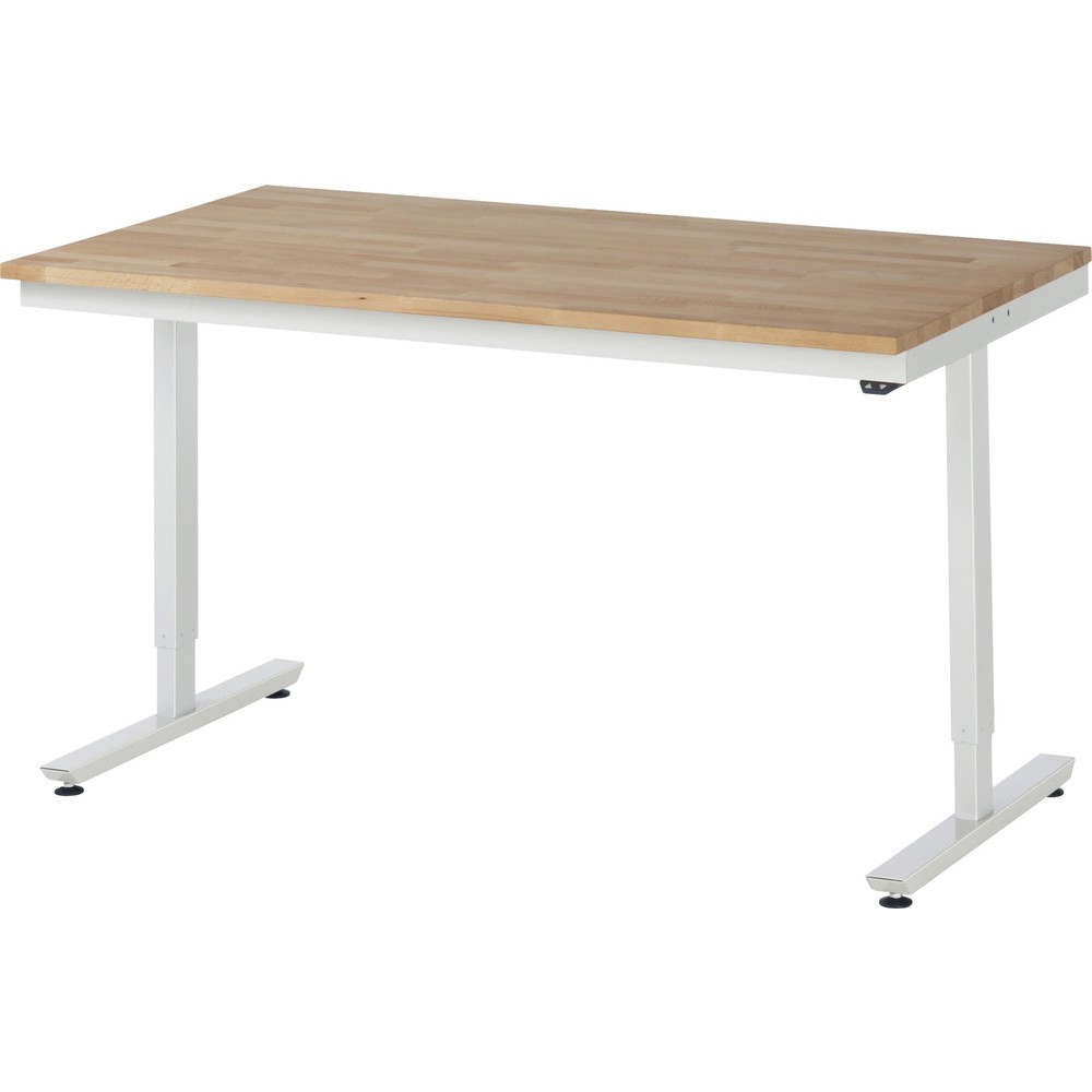 Product afbeelding: Elektrisch in hoogte verstelbare werktafel RAU serie adlatus 300, hxbxd 720-1.120 x 1.500 x 800 mm, massief beuken werkblad
