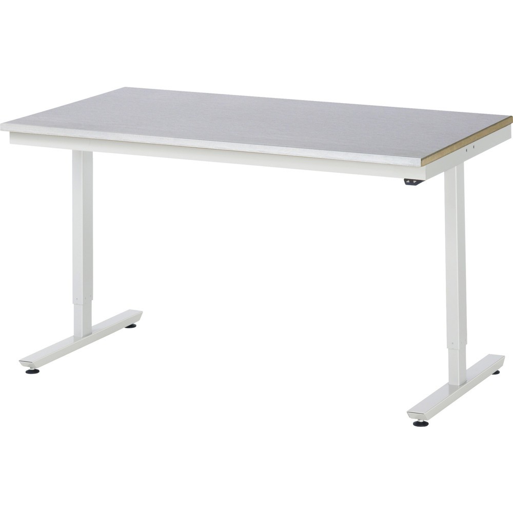 Product afbeelding: Elektrisch in hoogte verstelbare werktafel RAU serie adlatus 300, hxbxd 720-1.120 x 1.500 x 800 mm, werkblad van roestvrijstalen plaat