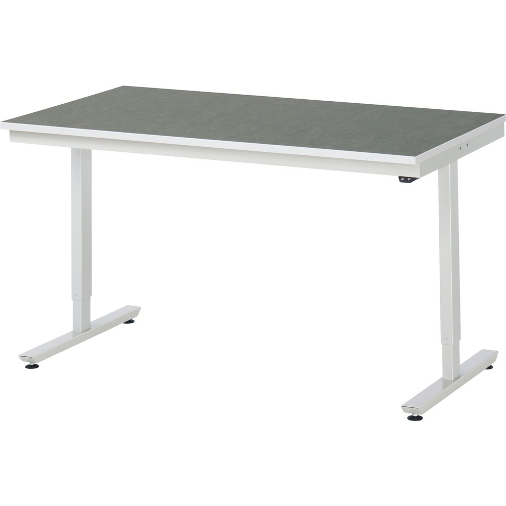 Product afbeelding: Elektrisch in hoogte verstelbare werktafel RAU serie adlatus 300, hxbxd 720-1.120 x 1.500 x 800 mm, werkblad met Universal- / linoleumlaag
