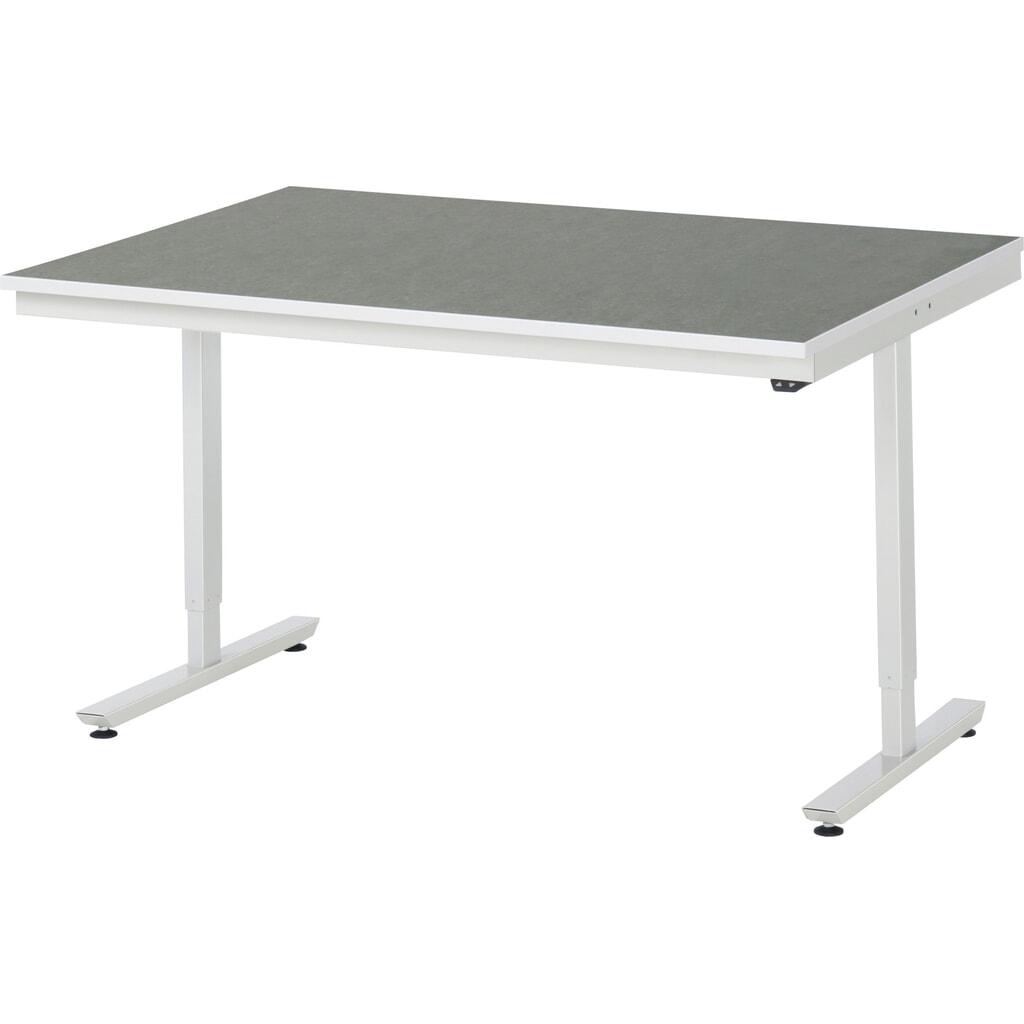 Product afbeelding: Elektrisch in hoogte verstelbare werktafel RAU serie adlatus 300, hxbxd 720-1.120 x 1.500 x 1.000 mm, werkblad met Universal- / linoleumlaag