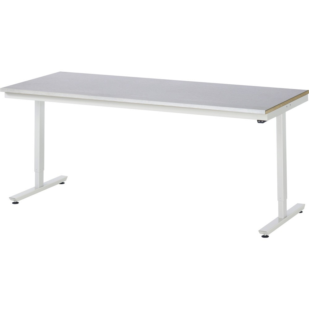 Product afbeelding: Elektrisch in hoogte verstelbare werktafel RAU serie adlatus 300, hxbxd 720-1.120 x 2.000 x 800 mm, werkblad van roestvrijstalen plaat