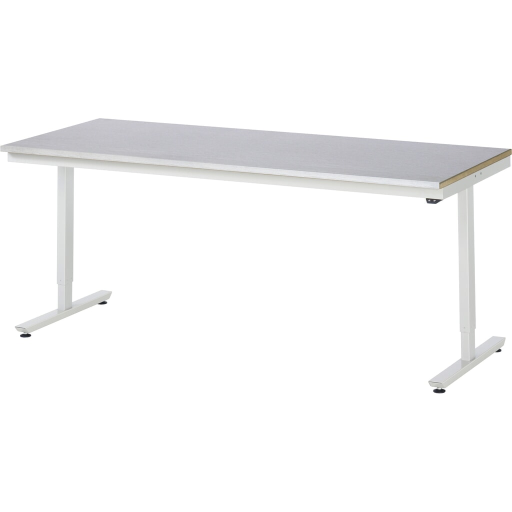 Product afbeelding: Elektrisch in hoogte verstelbare werktafel RAU serie adlatus 300, hxbxd 720-1.120 x 2.000 x 800 mm, werkblad van roestvrijstalen plaat
