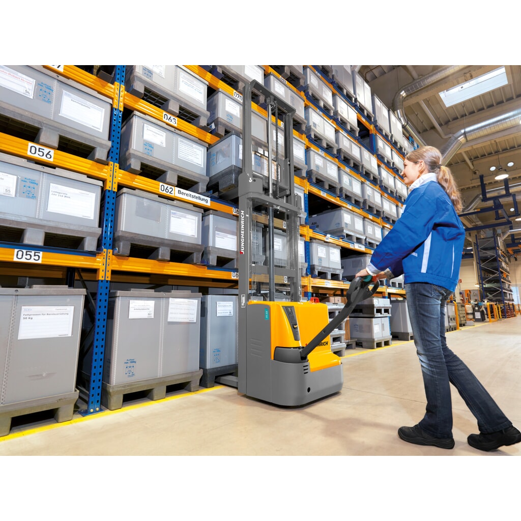 Productafbeelding nr. 8: Elektrische stapelaar Jungheinrich EJC 112/ZZ, tweevoudige telescoop hefmast, hefhoogte 2.590 mm, draagvermogen 1.200 kg, proportionele hydraulica, Aquamatik