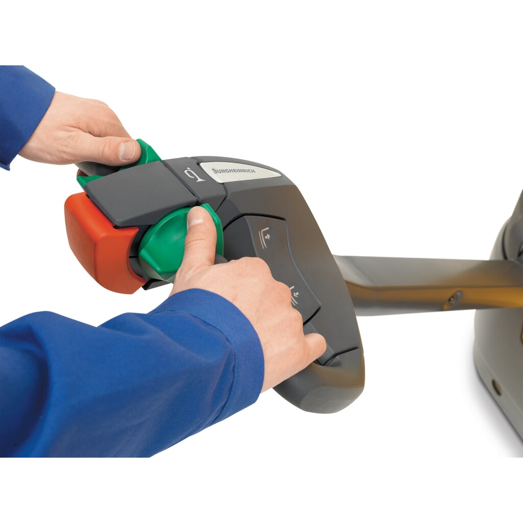 Productafbeelding nr. 3: Elektrische stapelaar Jungheinrich EJC 112/ZZ, tweevoudige telescoop hefmast, hefhoogte 2.590 mm, draagvermogen 1.200 kg, proportionele hydraulica, Aquamatik