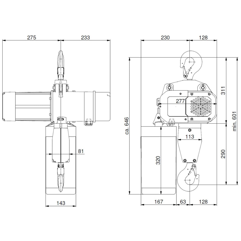 Productafbeelding nr. 6: Elektrische takel LIFTKET,S-Line met haakophangsysteem, DV 1.000 kg, 4/1 m/min
