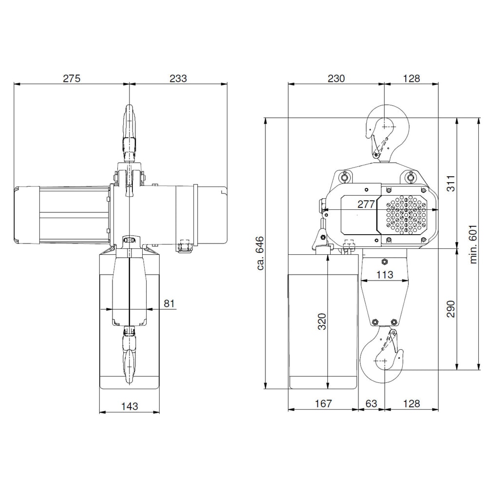 Productafbeelding nr. 6: Elektrische takel LIFTKET, S-Line met haakophangsysteem, DV 2.000 kg, 3/0,75 m/min
