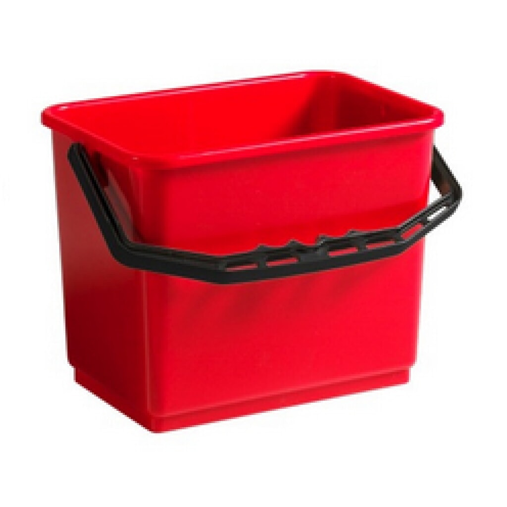 Emmer voor schoonmaak- en servicewagen, 6 liter, rood Product afbeelding: Emmer voor schoonmaak- en servicewagen, 6 liter, rood