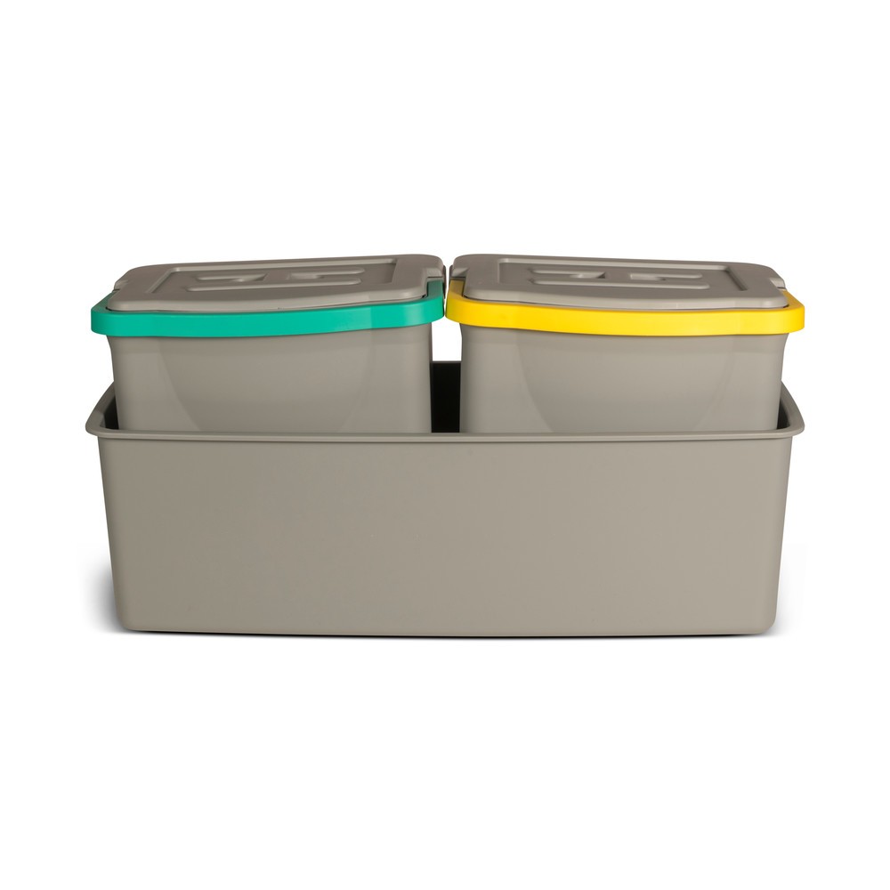 Productafbeelding nr. 2: Emmerset incl. lekbak voor schoonmaakwagen COMBIX, XL en PRO, groen/geel, 2 x 6 liter