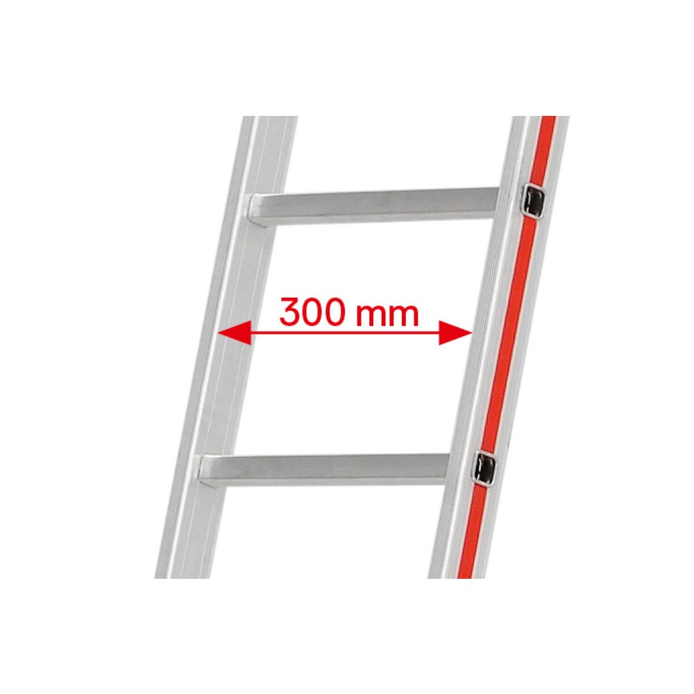 Productafbeelding nr. 5: Enkele ladder met sporten HYMER, stahoogte 1,29 m, 8 sporten