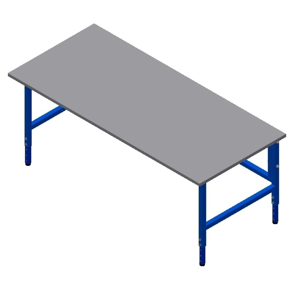 DAHMEN handmatig in hoogte verstelbare paktafel Classic, enkelzijdig, hxbxd 700-950 x 2.000 x 900 mm Product afbeelding: DAHMEN handmatig in hoogte verstelbare paktafel Classic, enkelzijdig, hxbxd 700-950 x 2.000 x 900 mm