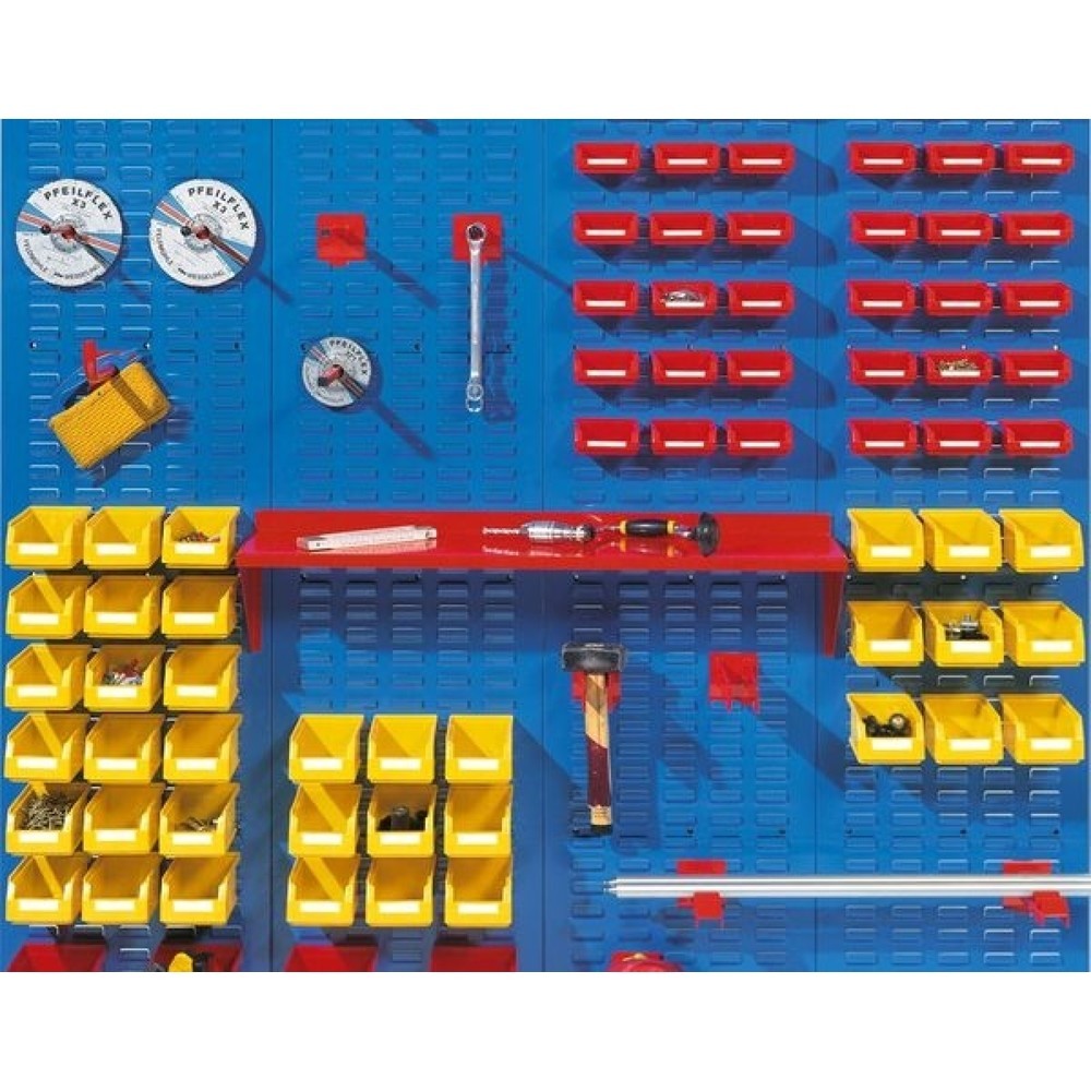 Product afbeelding: Enkelvoudige gleufplaten HxB 1500 x 450 mm, Gentiaan Blauw