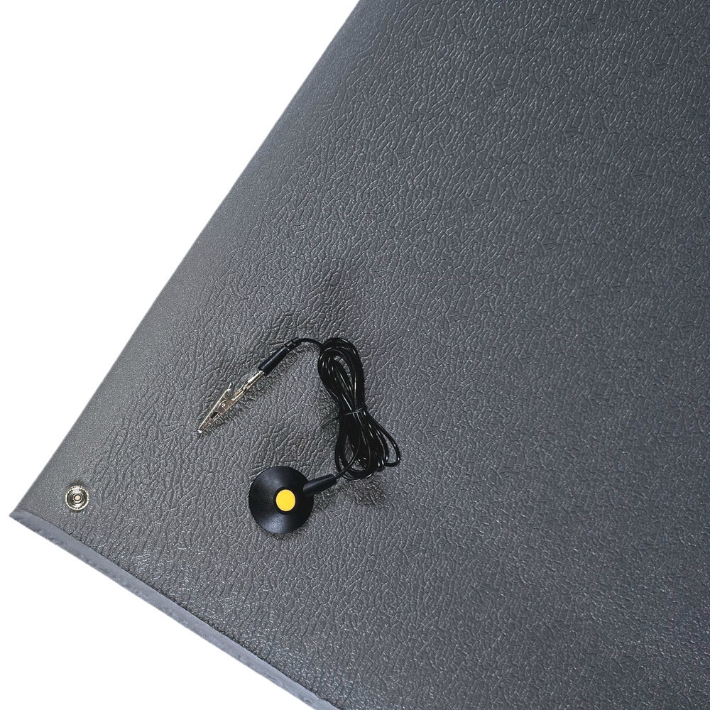 Product afbeelding: ESD-antivermoeidheidsmat Steinbock® ErgoSoft Strong, getextureerd, 1-laags, bxl 600 x 1.000 mm, antraciet