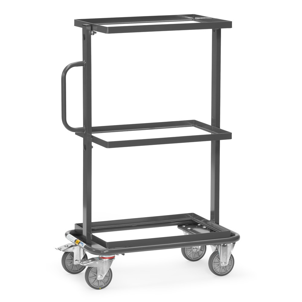 Product afbeelding: ESD-bijzetwagen fetra®, draagvermogen 200 kg, 3 laadvlakken van 405 x 605 mm, zonder bodem