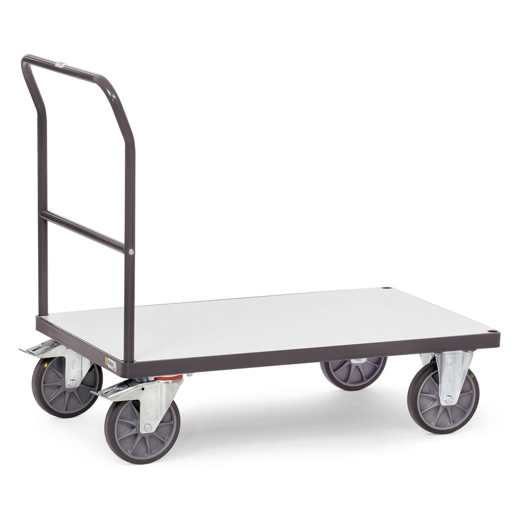 ESD-plateauwagen fetra®, met houten platform bxd 500 x 850 mm, draagvermogen 500 kg Product afbeelding: ESD-plateauwagen fetra®, met houten platform bxd 500 x 850 mm, draagvermogen 500 kg