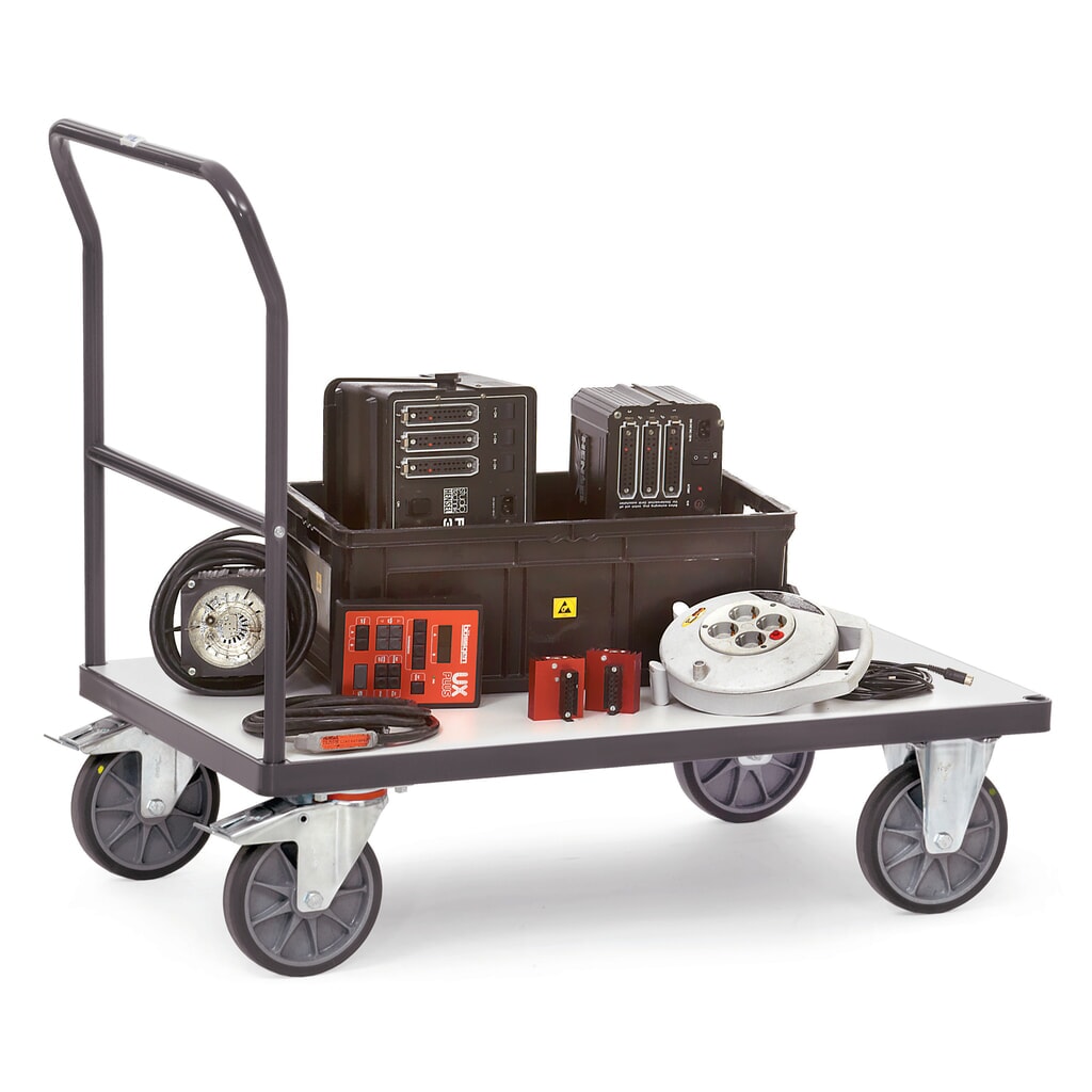 Productafbeelding nr. 3: ESD-plateauwagen fetra®, met houten platform bxd 500 x 850 mm, draagvermogen 500 kg