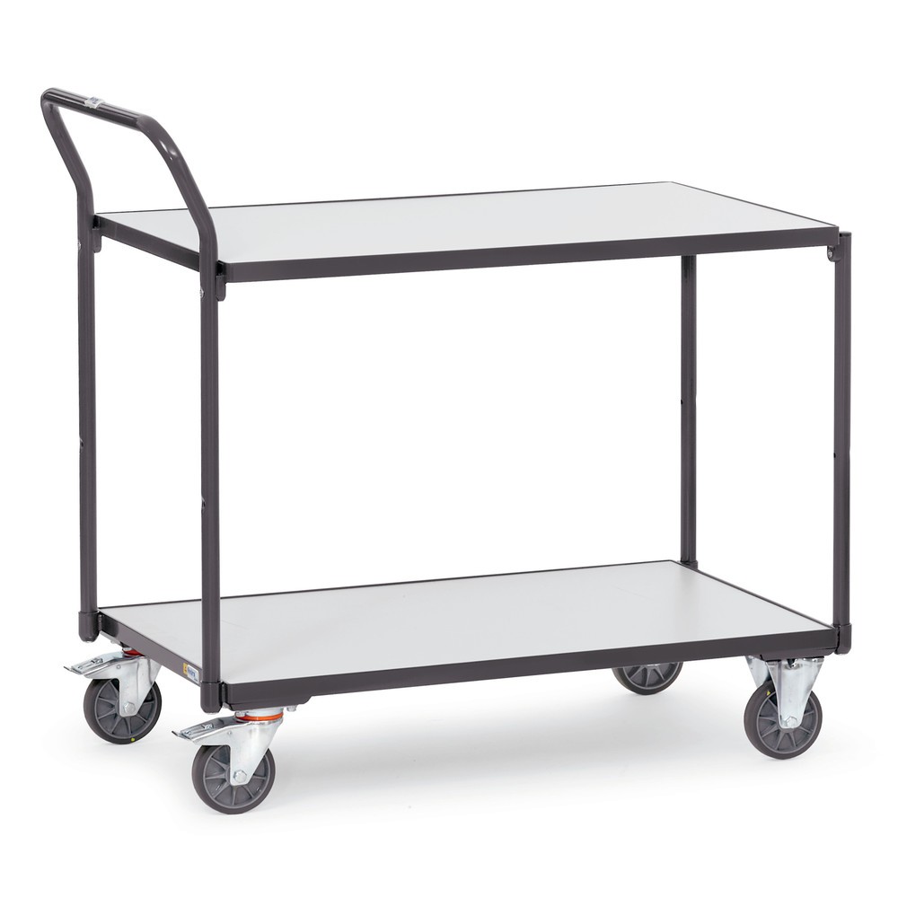 Product afbeelding: ESD-tafelwagen fetra®, draagvermogen 300 kg, 2 laadvlakken van 600 x 1.000 mm