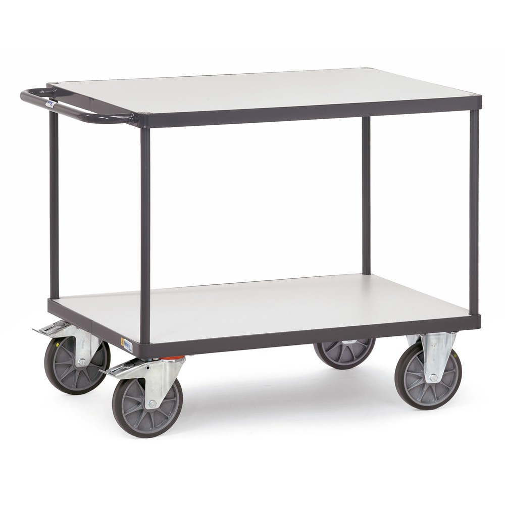 Product afbeelding: ESD-tafelwagen fetra®, draagvermogen 600 kg, 2 laadvlakken van 800 x 1.200 mm