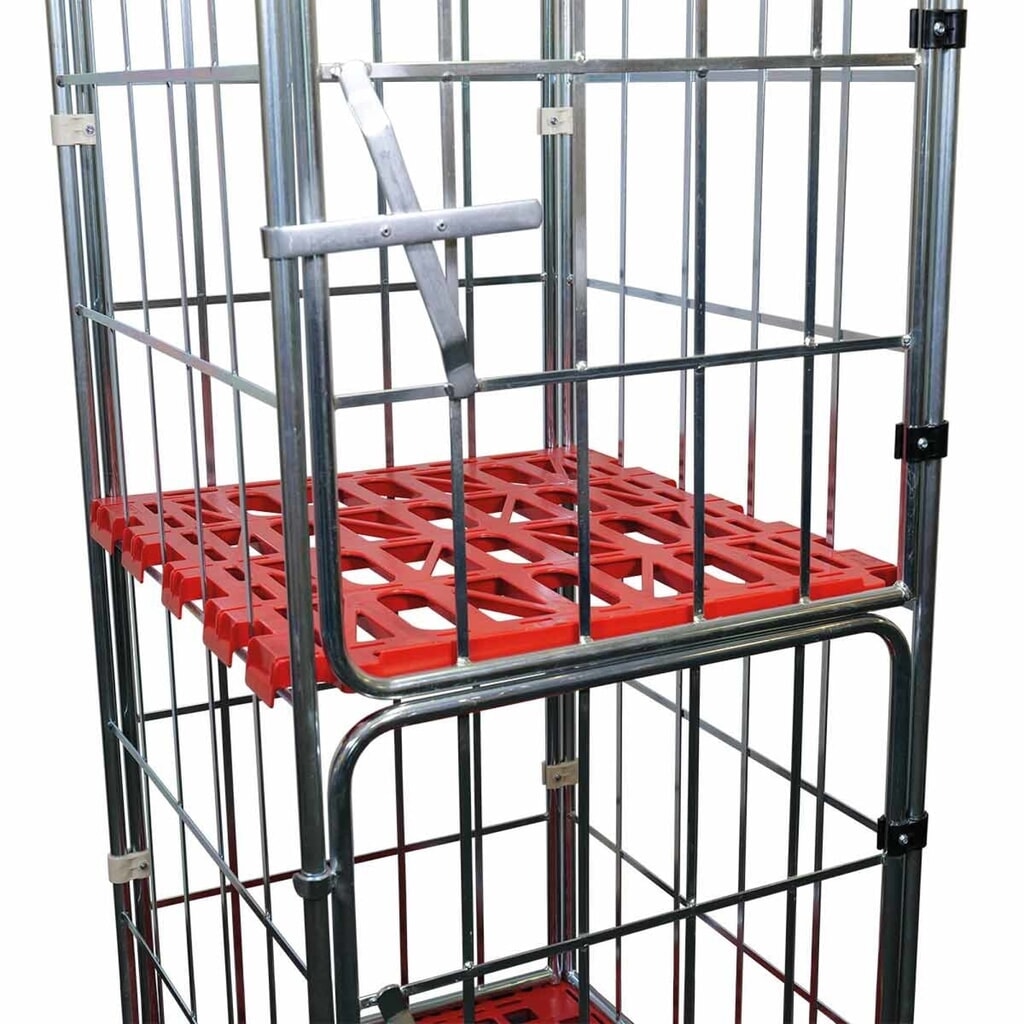 Product afbeelding: Etage van HDPE voor 4-zijdige rolcontainer, bxd 710 x 710 mm, vuurrood
