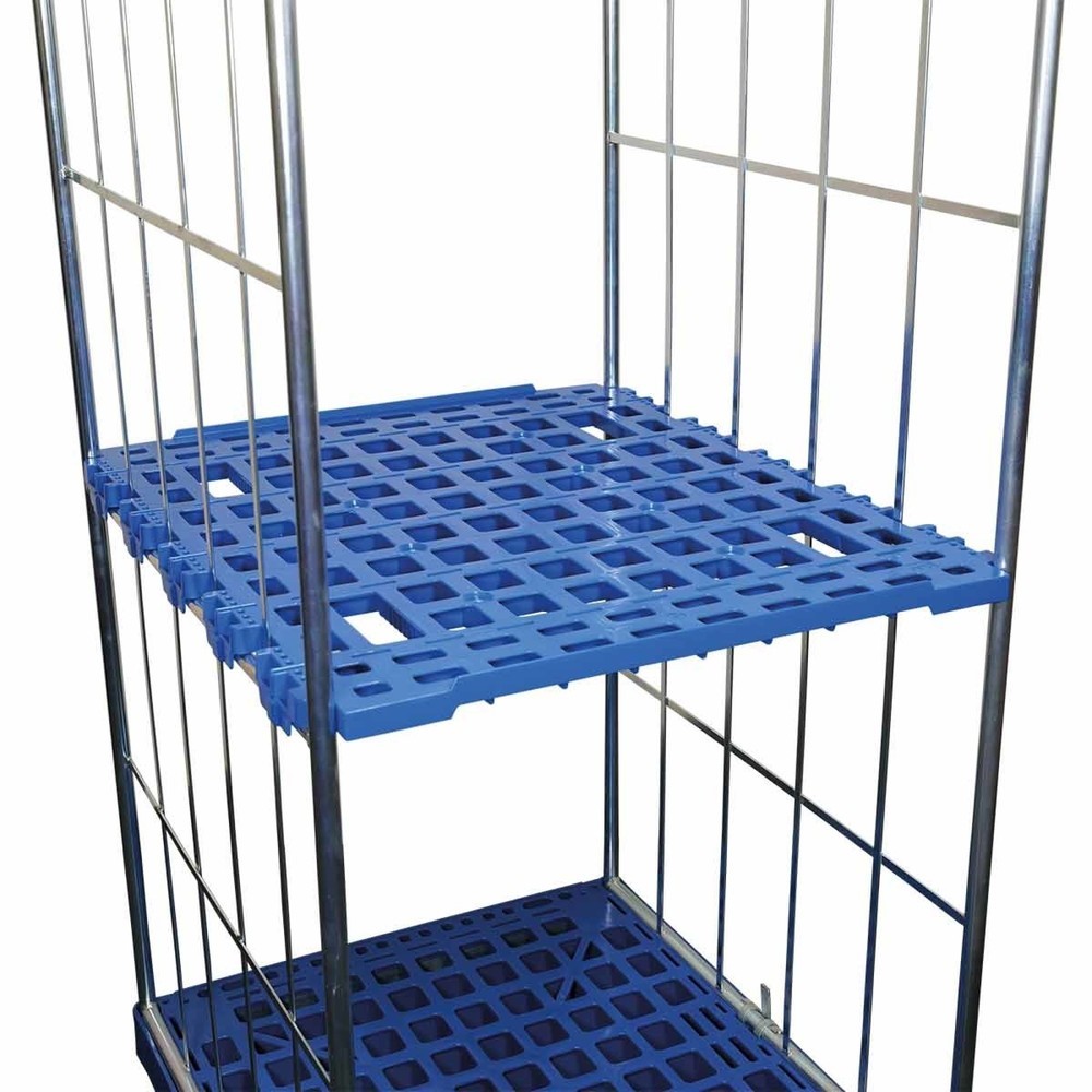 Product afbeelding: Etage van HDPE voor rolcontainer CLASSIC 2-zijdig, bxd 710 x 810 mm, gentiaanblauw