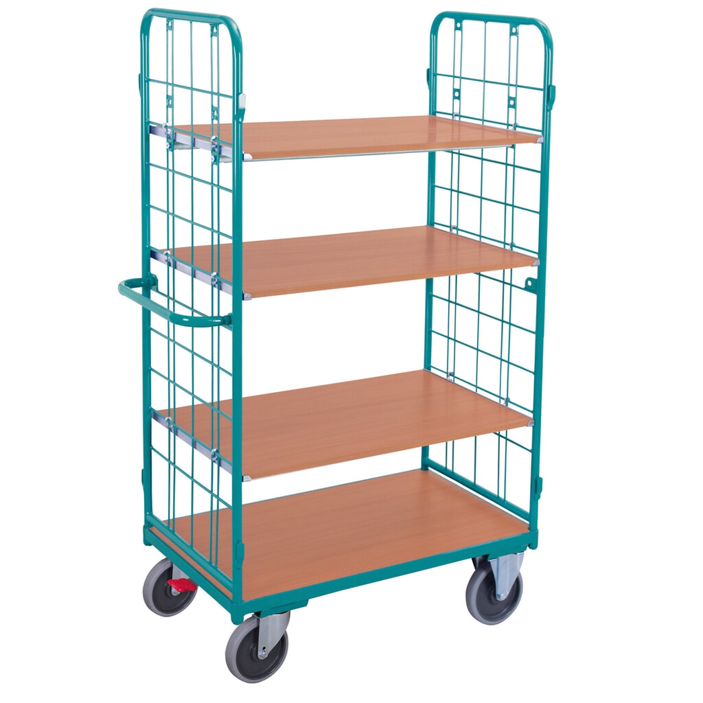 Etagewagen Ameise®, met draadrooster, zonder achterwand, 4 etages van 1.000 x 600 mm Product afbeelding: Etagewagen Ameise®, met draadrooster, zonder achterwand, 4 etages van 1.000 x 600 mm