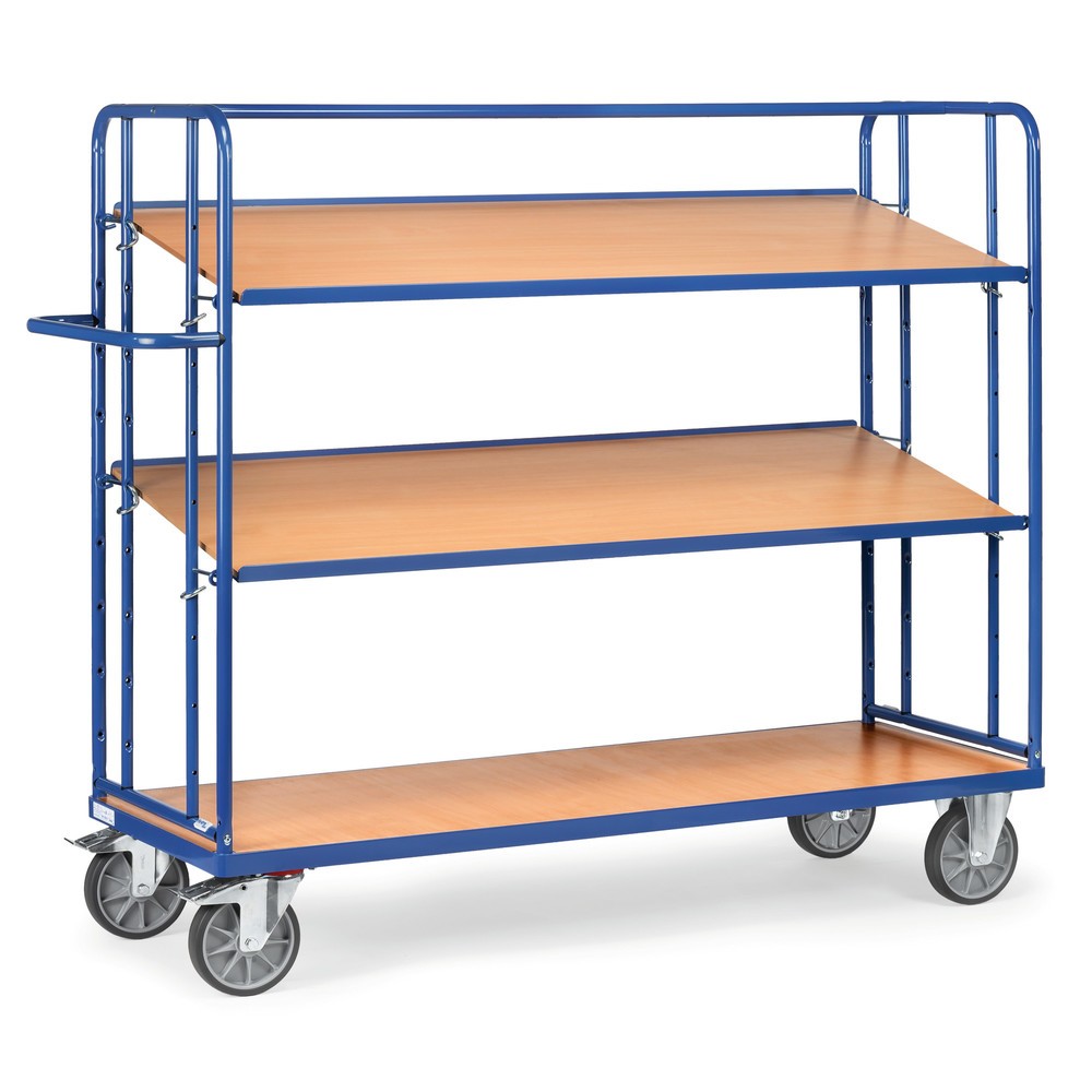 Product afbeelding: Etagewagen fetra® voor eurobakken, draagvermogen 500 kg, 3 etages van 1.650 x 610 mm