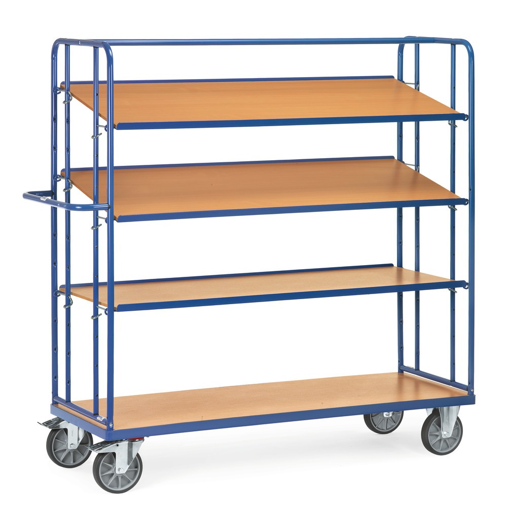 Productafbeelding nr. 2: Etagewagen fetra® voor eurobakken, draagvermogen 500 kg, 4 etages van 1.250 x 610 mm