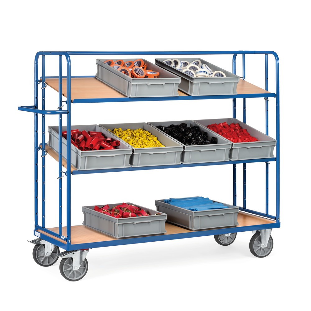 Productafbeelding nr. 2: Etagewagen fetra® voor eurobakken, draagvermogen 500 kg, 3 etages van 1.650 x 610 mm