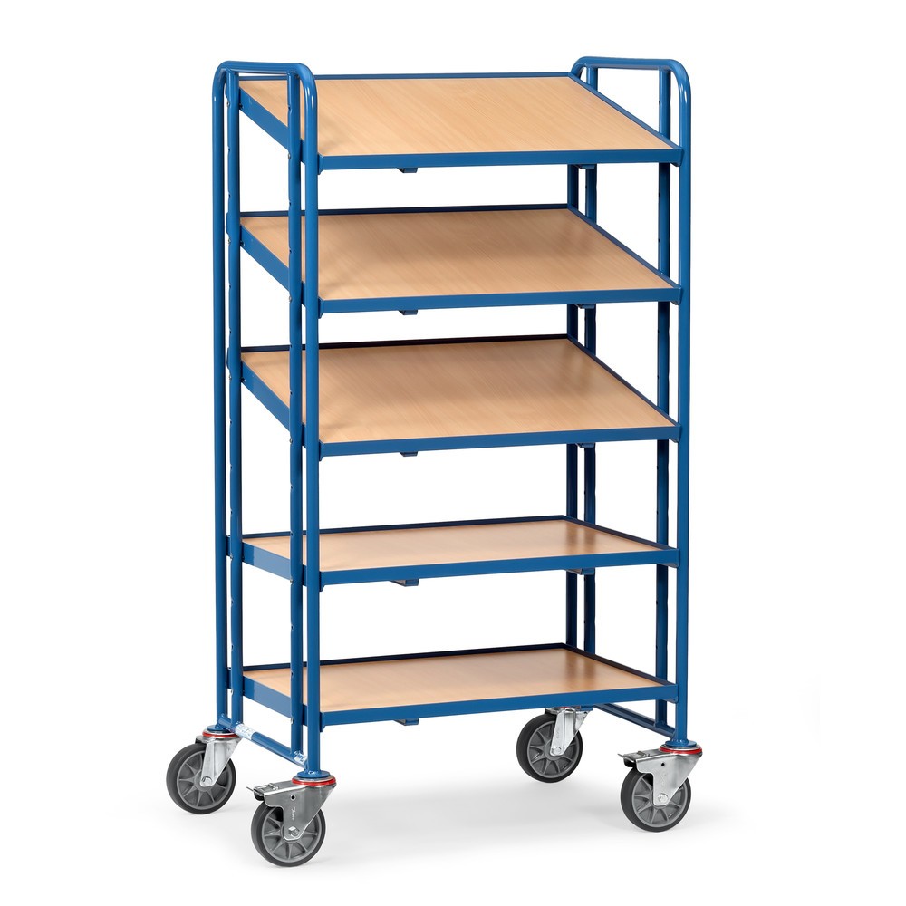 Product afbeelding: Etagewagen fetra® voor eurobakken, met legborden, draagvermogen 300 kg, 5 etages van 820 x 610 mm