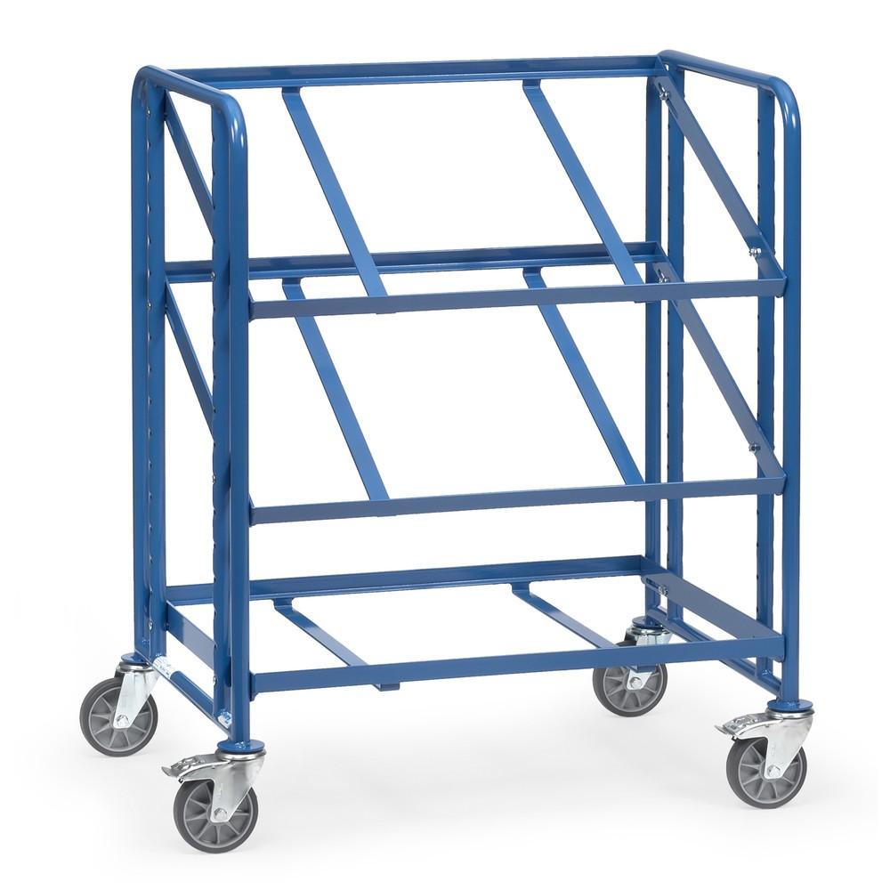Product afbeelding: Etagewagen fetra® voor eurobakken, open frame, draagvermogen 250 kg, 3 etages van 820 x 610 mm