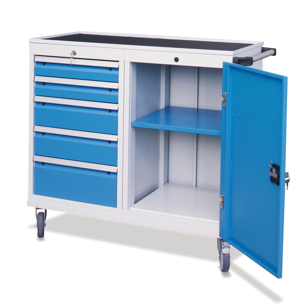 Product afbeelding: Kastwagen, kast, 5 lades, cap. 500 kg