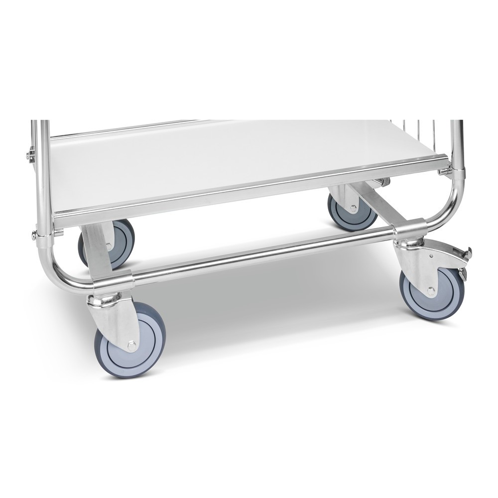 Productafbeelding nr. 2: Etagewagen, verzinkt, 2 gaaswanden, hoge voorzijde, 2 gelamineerde legborden van 620 x 425 mm
