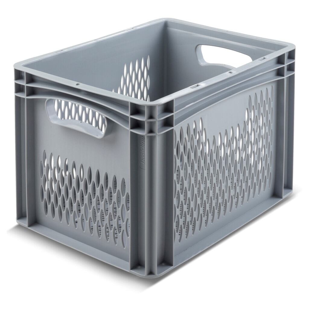 Product afbeelding: Alpha Eurobox van PP met geperforeerde wanden, 30 liter, hxbxd 320 x 400 x 300 mm