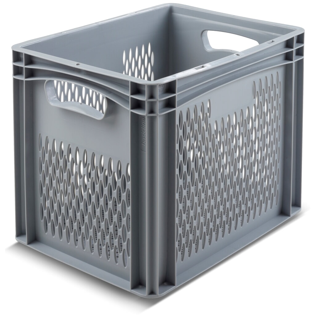Alpha Eurobox van PP met geperforeerde wanden, 25,6 liter, hxbxd 270 x 400 x 300 mm Product afbeelding: Alpha Eurobox van PP met geperforeerde wanden, 25,6 liter, hxbxd 270 x 400 x 300 mm