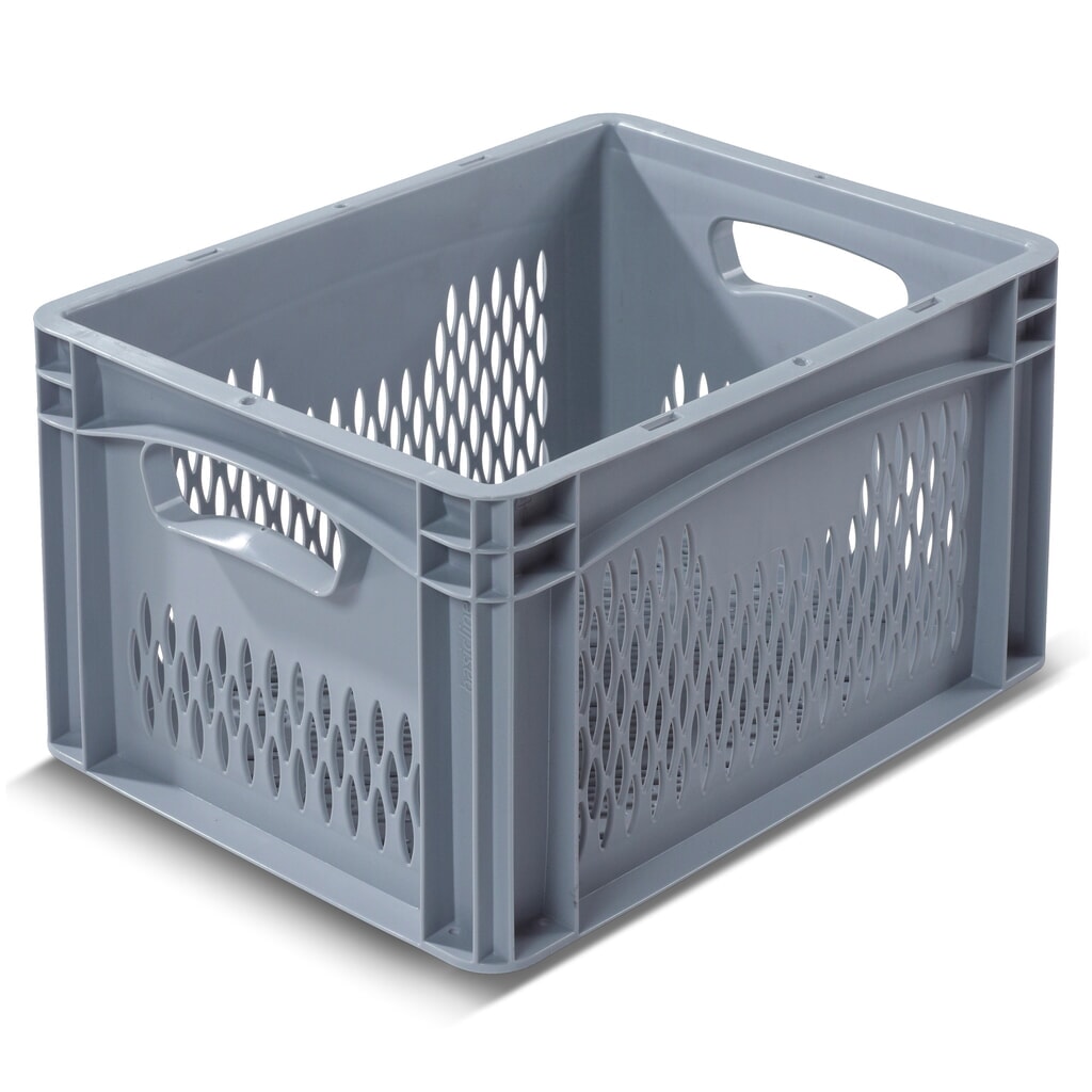 Product afbeelding: Alpha Eurobox van PP met geperforeerde wanden, 20,8 liter, hxbxd 220 x 400 x 300 mm