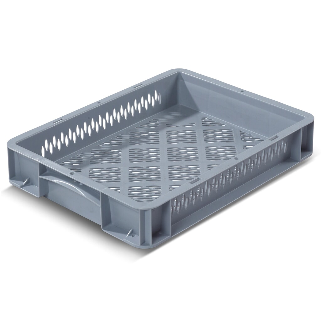 Alpha Eurobox van PP met geperforeerde wanden, 6,4 liter, hxbxd 70 x 400 x 300 mm Product afbeelding: Alpha Eurobox van PP met geperforeerde wanden, 6,4 liter, hxbxd 70 x 400 x 300 mm