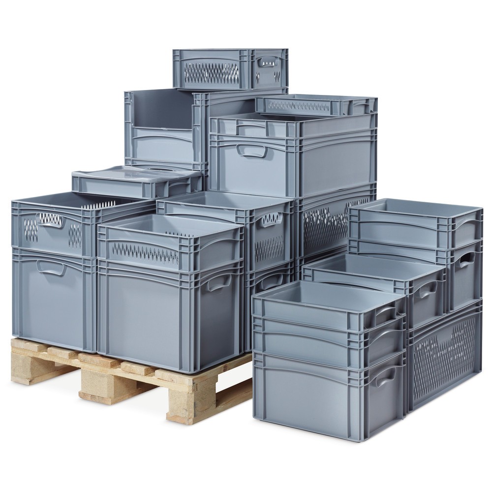 Productafbeelding nr. 2: Euro-stapelbak BASIC, wanden en bodem opengewerkt, 15,9 liter