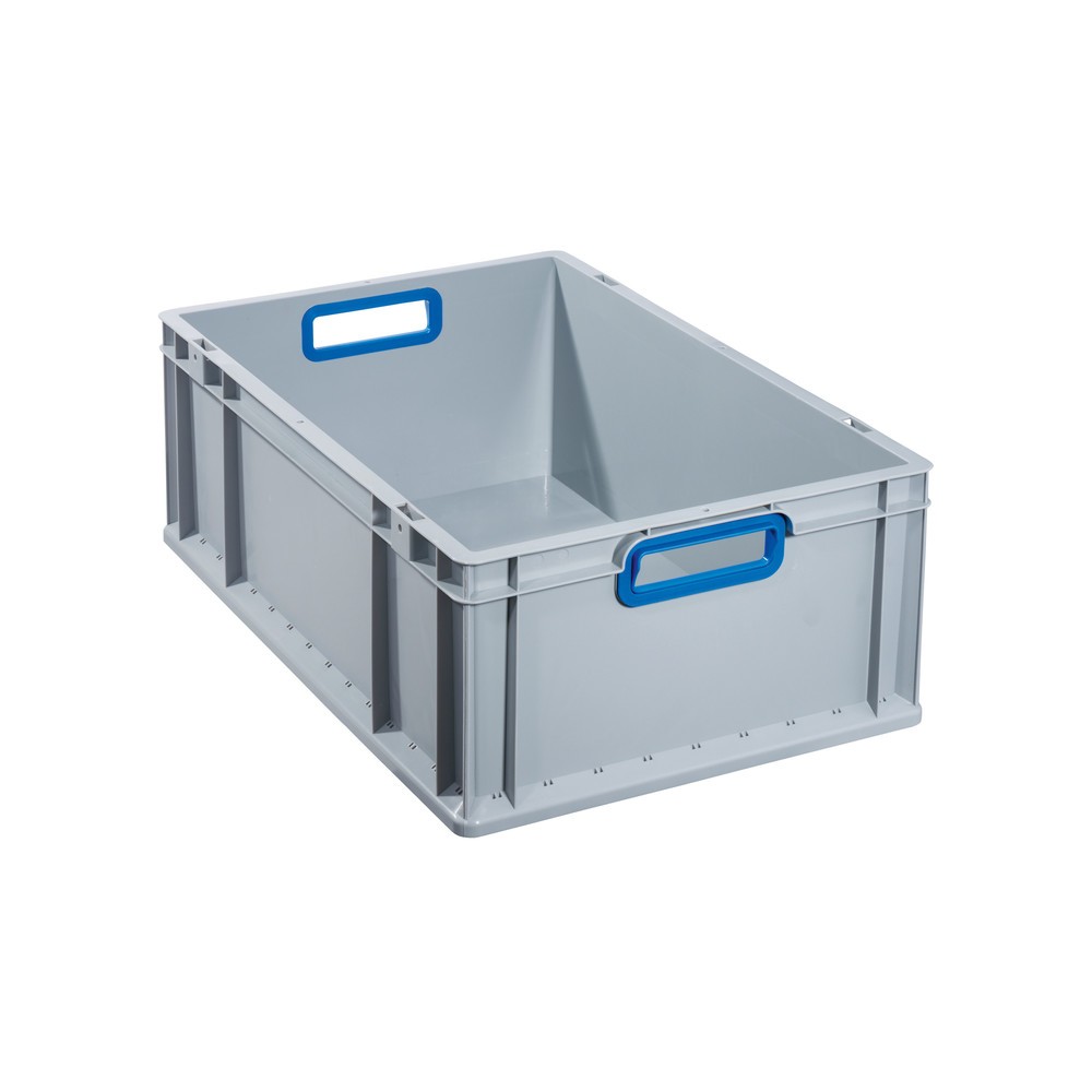 Product afbeelding: Euro-stapelbak, met blauwe greepopeningen, 44 liter