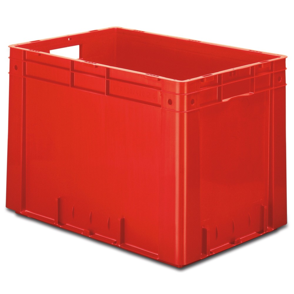 Product afbeelding: Euro-stapelbak voor zware lasten, 80 liter, grijs, handgrepen