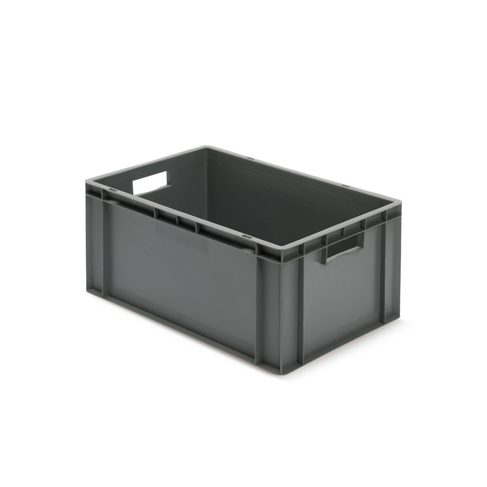 Product afbeelding: Euro-stapelbak, wanden + bodem gesloten, 51 liter, grijs, handgrepen