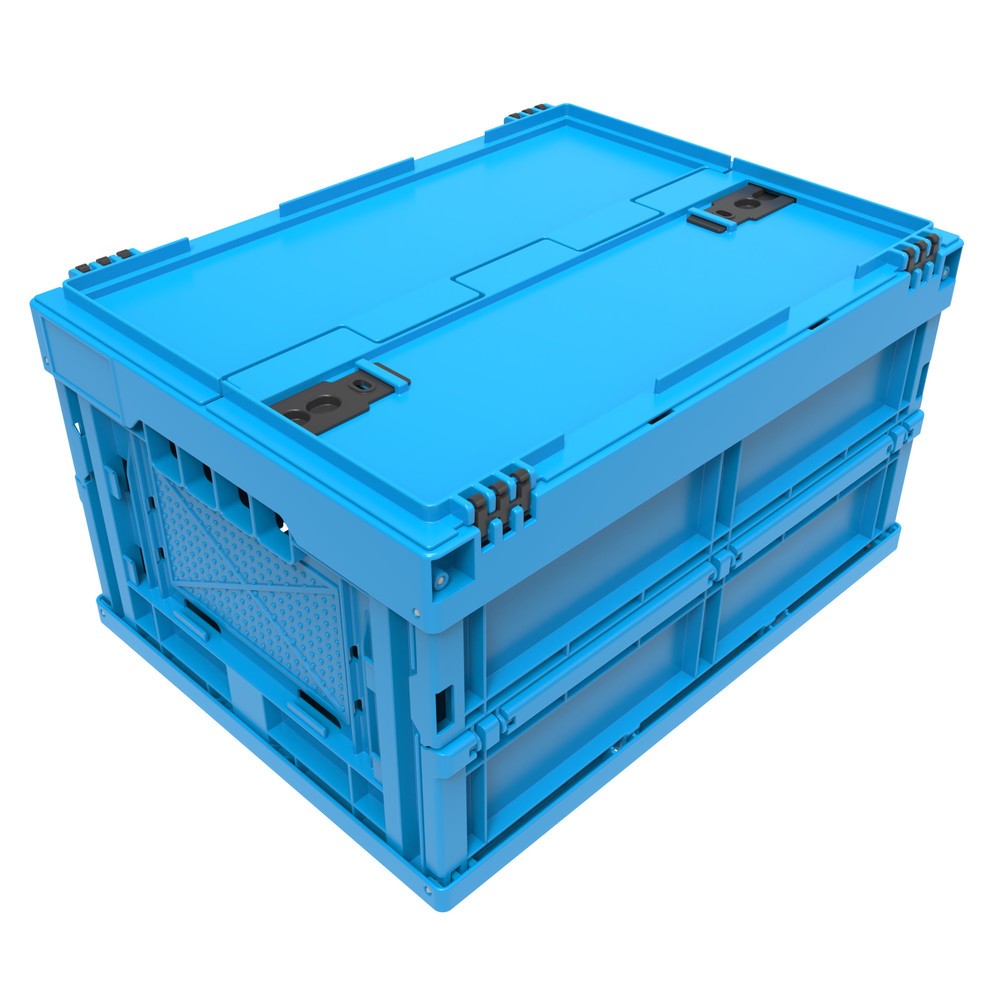 Productafbeelding nr. 5: Euronorm-vouwbak Premium, met scharnierdeksel, 21 liter, blauw